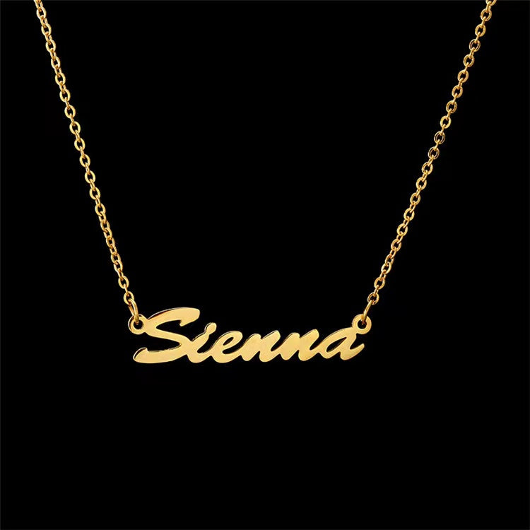 Custom Made 18K Gold Plated Sterling Silver Name Necklace